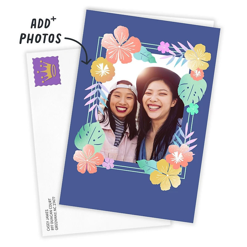 Bold and Bright Floral Frame Custom Card for only USD 4.99 | Hallmark