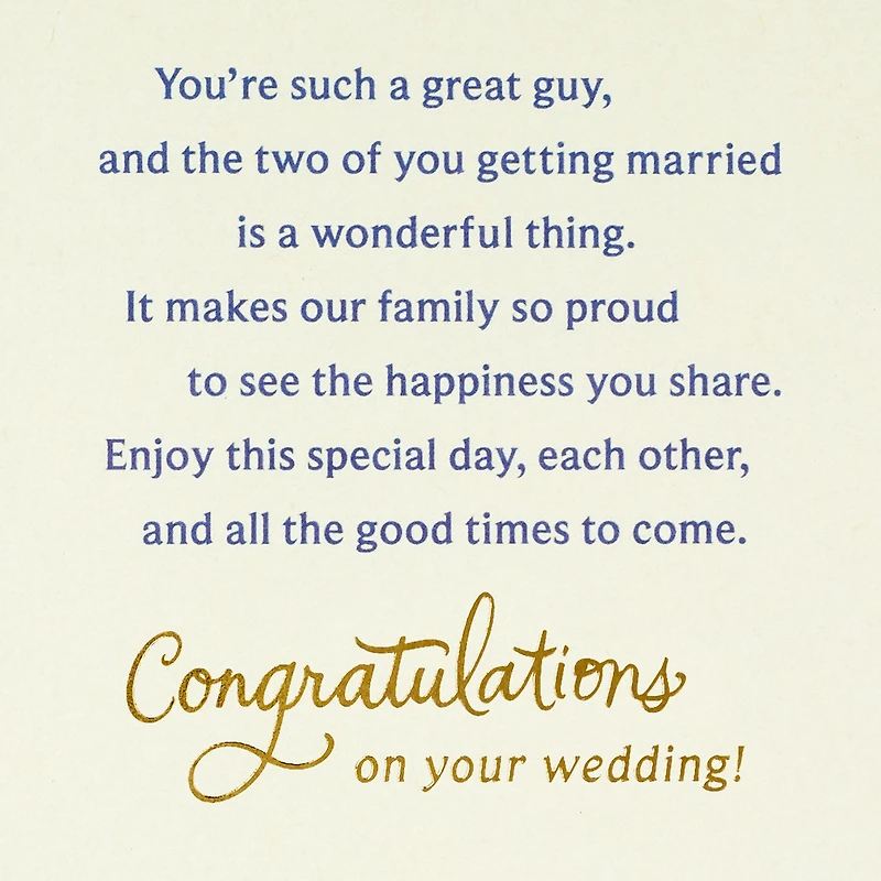 You're a Special Part of Our Family Wedding Card for Son-in-Law for only USD 3.99 | Hallmark