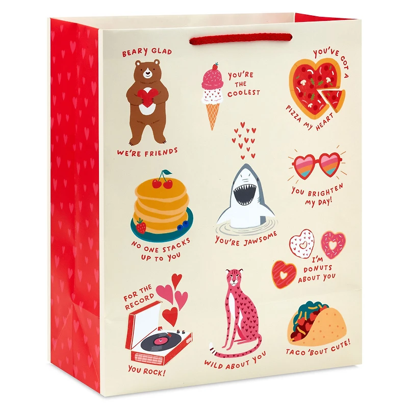 13" Happy Valentine's Day Puns Large Gift Bag for only USD 4.49 | Hallmark