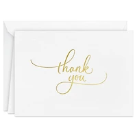 Gold Script on White Blank Thank You Notes, Pack of 10 for only USD 10.49 | Hallmark