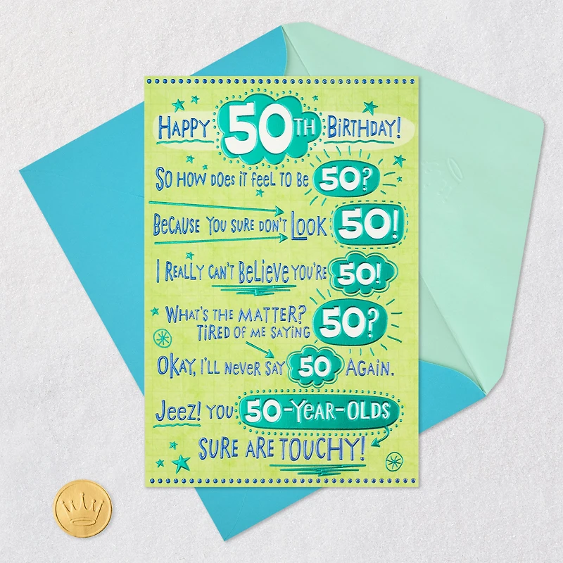 Can't Believe You're 50 Funny 50th Birthday Card for only USD 4.99 | Hallmark