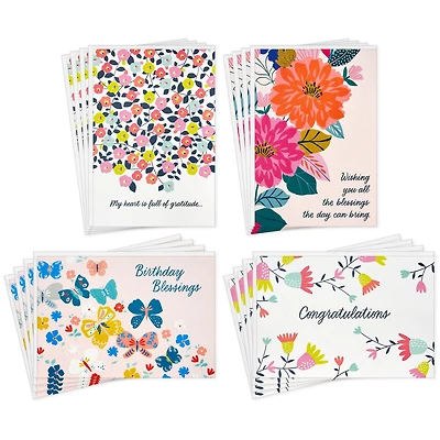 Floral Blessings Assorted All-Occasion Cards, Pack of 16 for only USD 10.99 | Hallmark