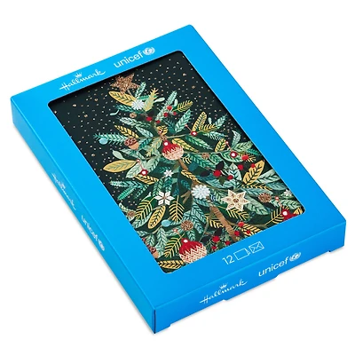 UNICEF Spruce Tree on Black Boxed Christmas Cards, Pack of 20 for only USD 20.50 | Hallmark