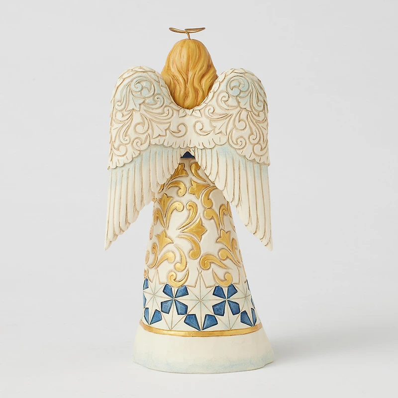 Jim Shore Heartwood Creek Blue and Gold Angel Figurine, 8.46" for only USD 75.00 | Hallmark