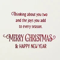 Thinking of the Joys You Add to the Season Christmas Card for Granddaughter and Husband for only USD 5.59 | Hallmark