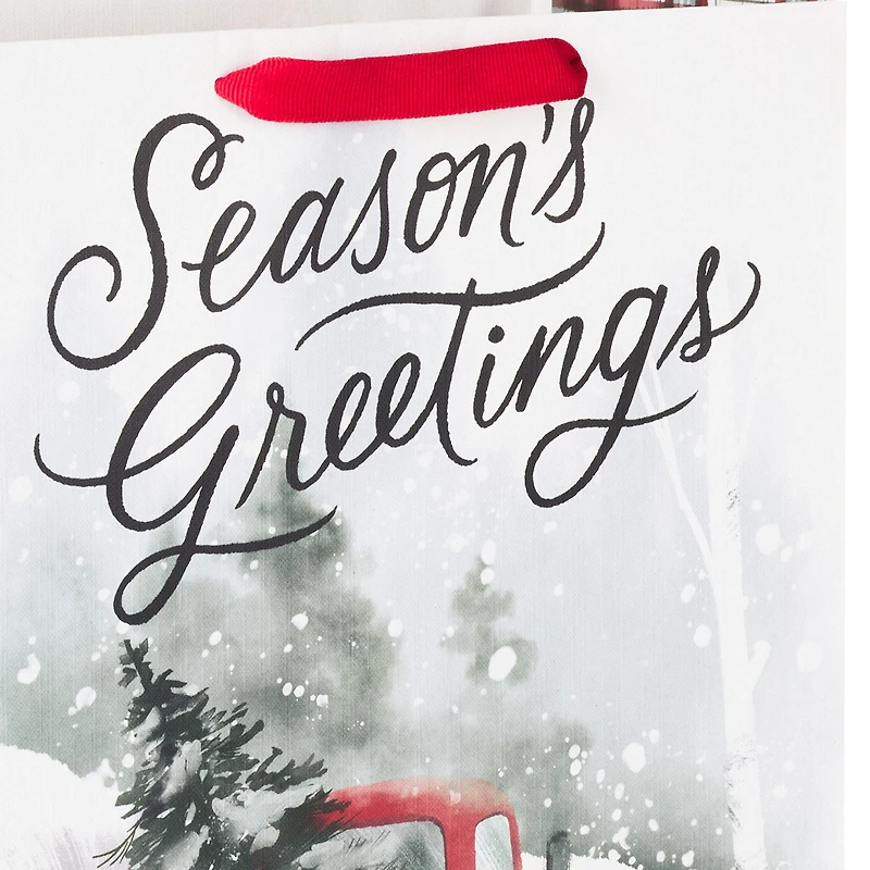 13" Antique Truck in Snow Large Christmas Gift Bag for only USD 4.49 | Hallmark