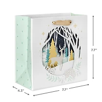 7.7" Deer and Trees Silhouette Medium Square Holiday Gift Bag for only USD 7.99 | Hallmark