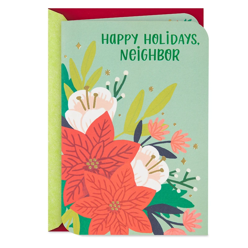Happy Holidays Flowers Holiday Card for Neighbor for only USD 3.99 | Hallmark