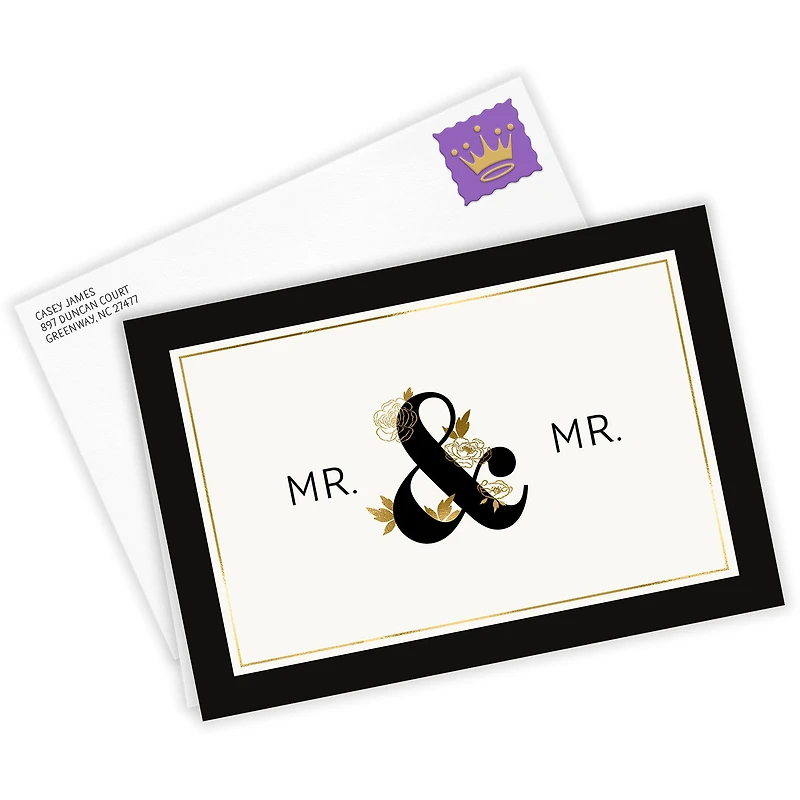 Black & Gold Custom Wedding Card for only USD 4.99 | Hallmark