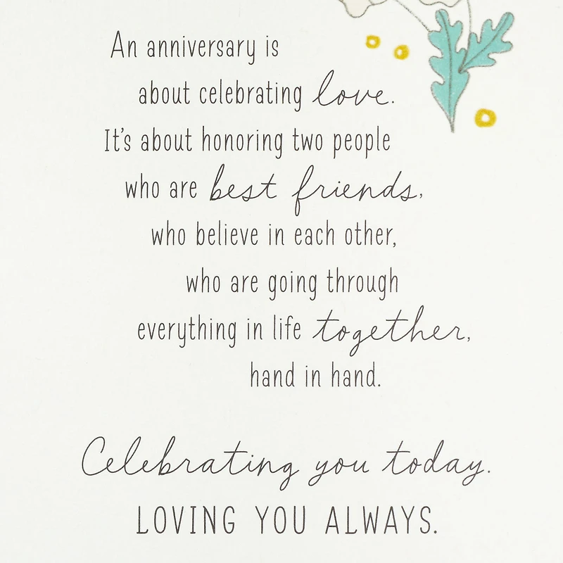 Hand in Hand Anniversary Card for Couple for only USD 6.99 | Hallmark
