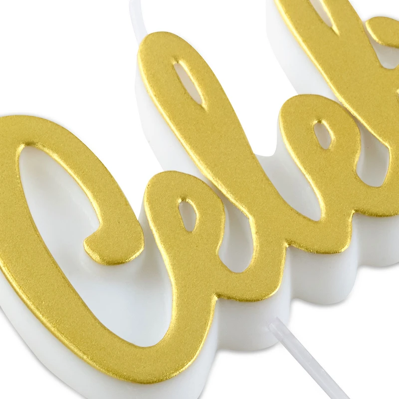 Gold Metallic "Celebrate" Birthday Candle for only USD 5.99 | Hallmark