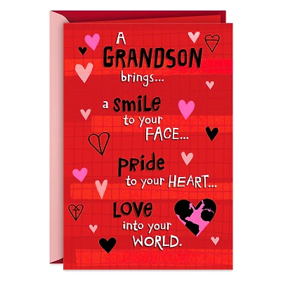 Smiles, Pride and Love Valentine's Day Card for Grandson for only USD 3.99 | Hallmark