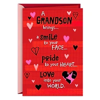 Smiles, Pride and Love Valentine's Day Card for Grandson for only USD 3.99 | Hallmark