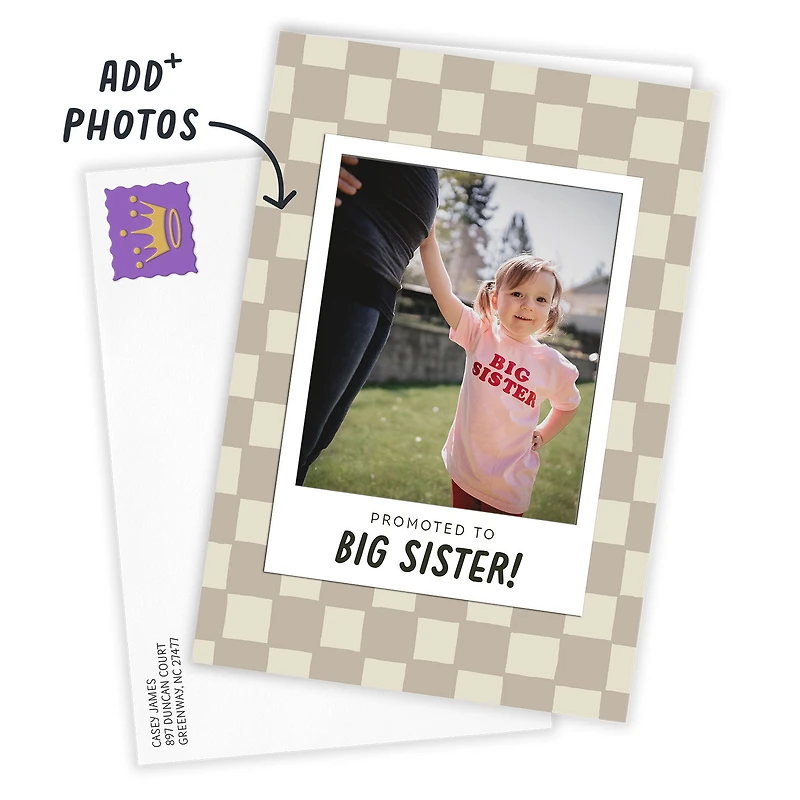Promoted to Sibling Custom Baby Card for only USD 4.99 | Hallmark