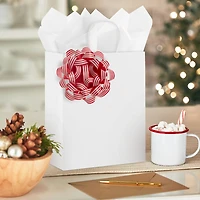 4.5" Red and White Striped Paper Gift Bow for only USD 1.99 | Hallmark