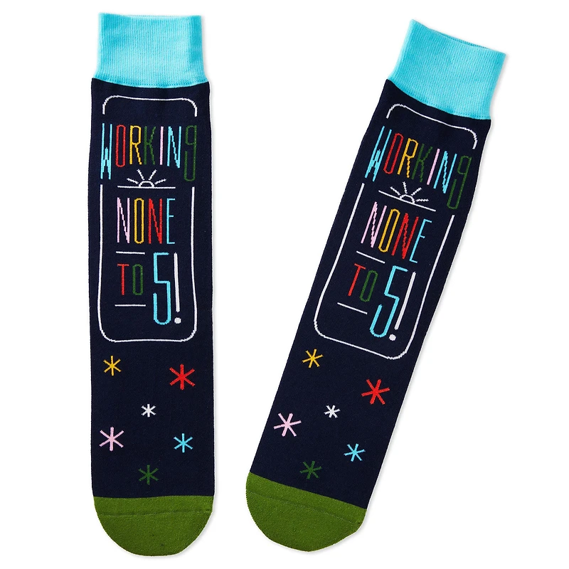 Working None to Five Retirement Novelty Crew Socks for only USD 12.99 | Hallmark