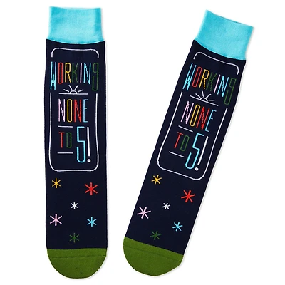 Working None to Five Retirement Novelty Crew Socks for only USD 12.99 | Hallmark