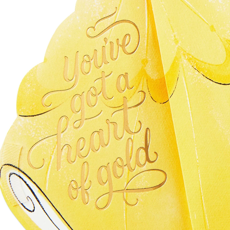 Disney Beauty and the Beast Belle Heart of Gold Honeycomb 3D Pop-Up Card for only USD 7.99 | Hallmark
