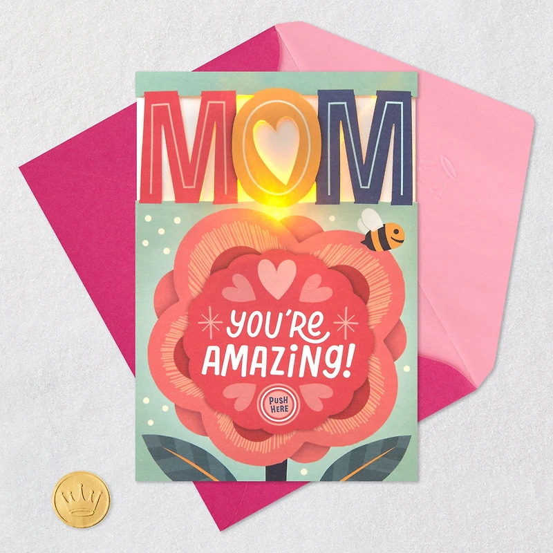 Mom, You're Amazing Musical Mother's Day Card for Mom With Light for only USD 9.99 | Hallmark