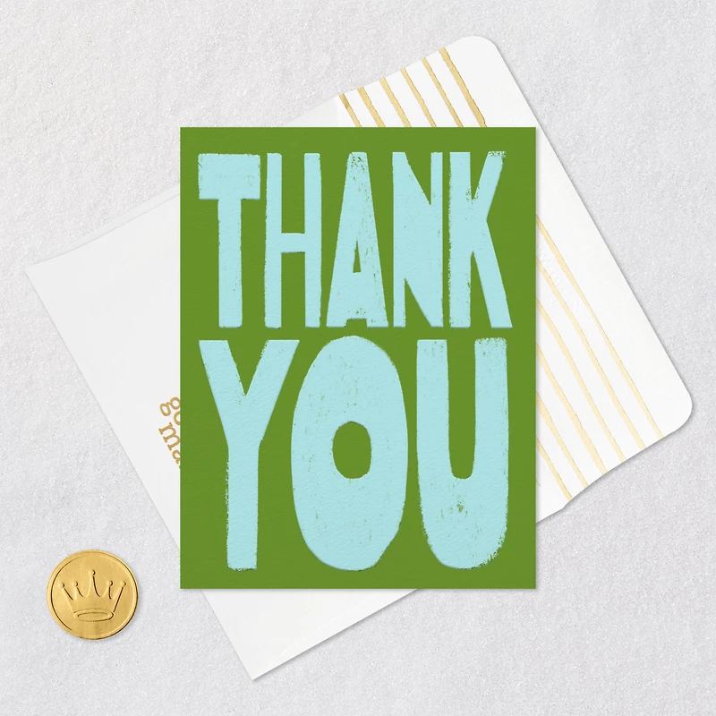 Blue and Green Blank Thank-You Card for only USD 3.99 | Hallmark