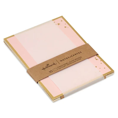 Gold-Framed Pink Flat Blank Note Cards, Pack of 10 for only USD 5.00 | Hallmark