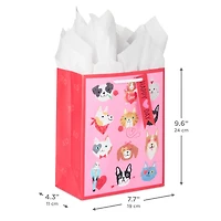 9.6" Happy Heart Day Pets Medium Valentine's Day Gift Bag With Tissue Paper for only USD 5.99 | Hallmark