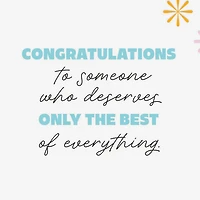 You Deserve the Best of Everything Congratulations Card for only USD 3.99 | Hallmark