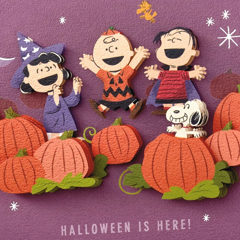 Peanuts® Gang in the Pumpkin Patch Halloween Card for only USD 7.99 | Hallmark