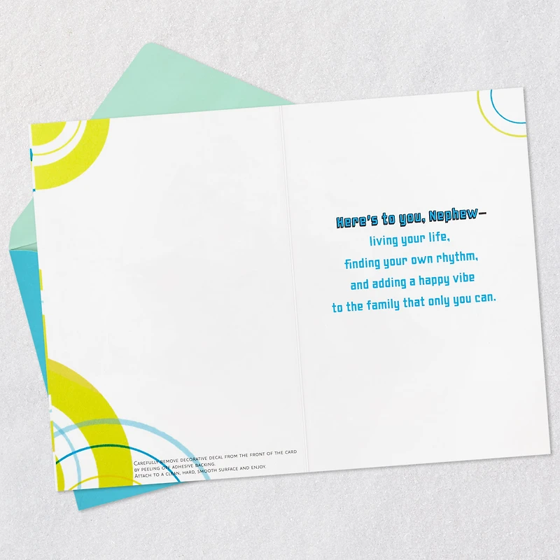 You Add a Happy Vibe Birthday Card for Nephew With Decal for only USD 8.59 | Hallmark