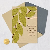 The Hardest Part Is Saying Goodbye Pet Sympathy Card for only USD 3.99 | Hallmark