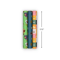 Minecraft Mobs 3-Pack Wrapping Paper Mini Roll Bundle, 45 sq. ft. total for only USD 11.99 | Hallmark