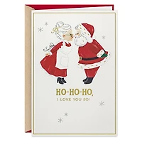Vintage Kissing Santa and Mrs. Claus Romantic Christmas Card for only USD 5.59 | Hallmark
