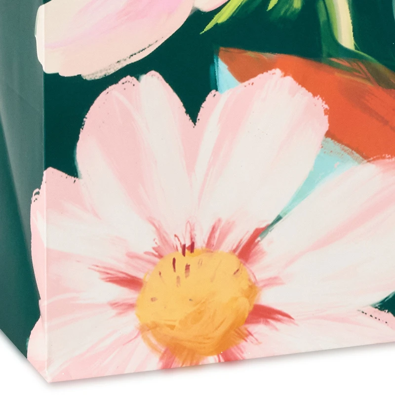 15" Lacey Chabert Collection Painted Flowers on Green Extra-Deep Gift Bag for only USD 7.29 | Hallmark