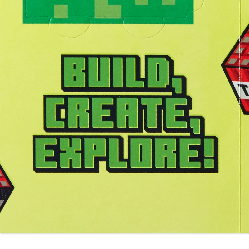 Minecraft Have a Blast Birthday Card for Kids With Build-Your-Own Creeper for only USD 5.59 | Hallmark