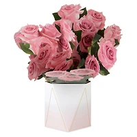 Jumbo Pink Rose Bouquet in Vase 3D Pop-Up Valentine's Day Card for only USD 12.99 | Hallmark