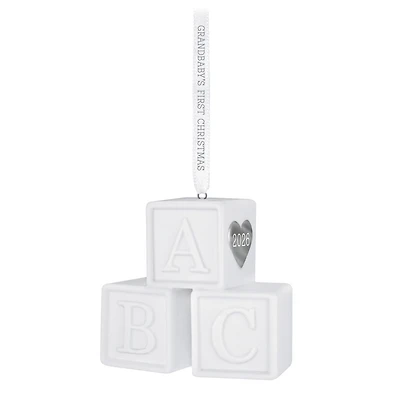 Grandbaby's First Christmas Blocks 2026 Porcelain Ornament for only USD 30.99 | Hallmark