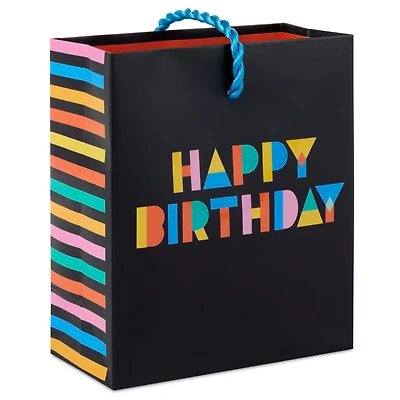 4.6" Colorful Wishes on Black Birthday Gift Card Holder Mini Bag for only USD 2.49 | Hallmark