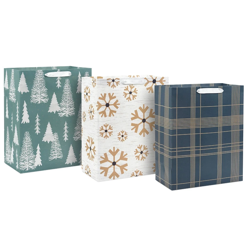 13" Classic Winter 3-Pack Assortment Large Gift Bags for only USD 8.99 | Hallmark