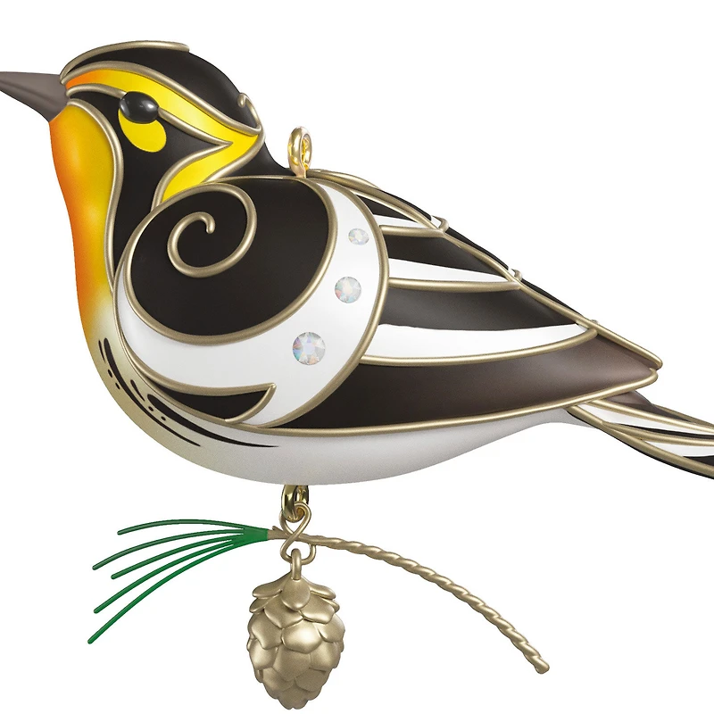 The Beauty of Birds Blackburnian Warbler Ornament for only USD 22.99 | Hallmark