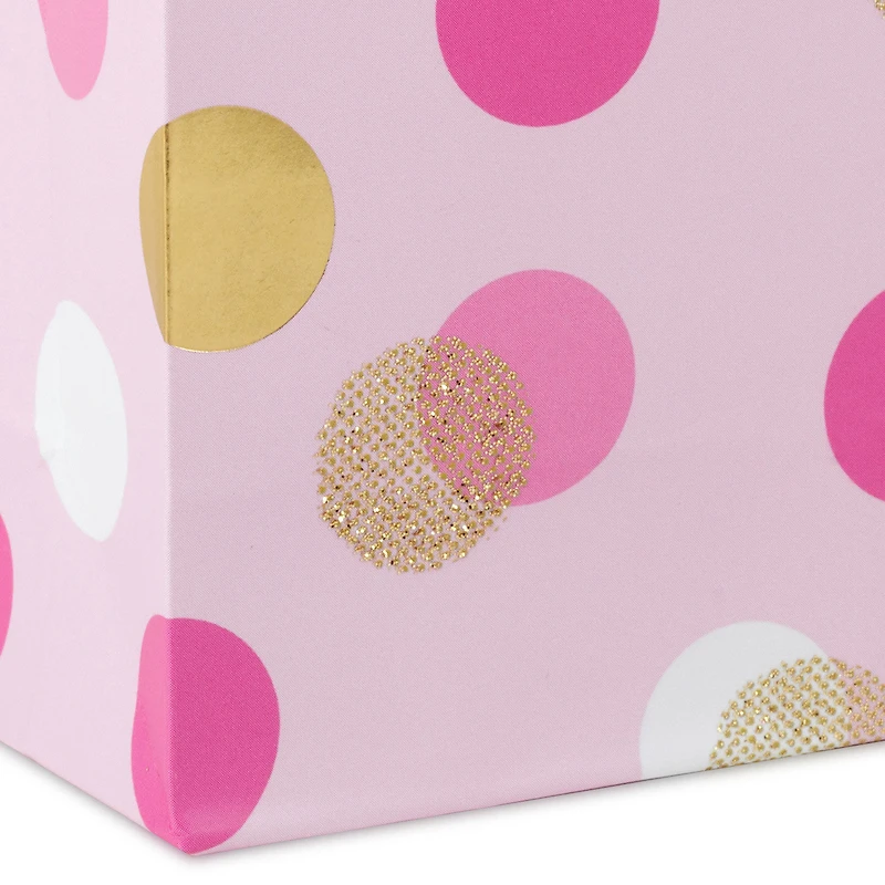4.6" Pink and Gold Dots Gift Card Holder Mini Bag for only USD 3.49 | Hallmark