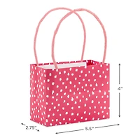 4" Pink Garden Floral Mini Horizontal Gift Bag Bundle for only USD 7.99 | Hallmark