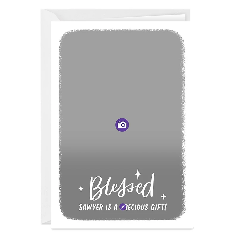 Blessed White Frame Custom Card for only USD 4.99 | Hallmark