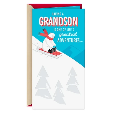 A Grandson Is One of Life's Greatest Adventures Money Holder Christmas Card for only USD 2.99 | Hallmark