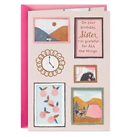 Grateful for All the Things Birthday Card for Sister for only USD 4.99 | Hallmark