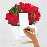Merry Christmas Poinsettia Flower Bouquet 3D Pop-Up Christmas Card for only USD 12.99 | Hallmark