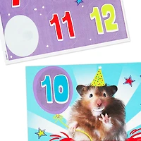 Tooting Hamster Customizable Kids Funny Birthday Card With Age Stickers for only USD 3.99 | Hallmark
