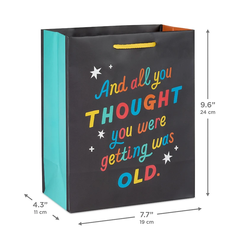 9.6" Getting Old Medium Birthday Gift Bag for only USD 3.49 | Hallmark
