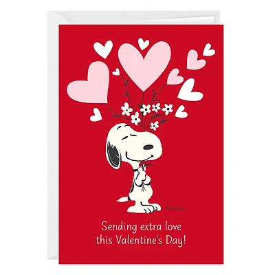 Peanuts® Snoopy Extra Love Custom Valentine's Day Card for only USD 4.99 | Hallmark