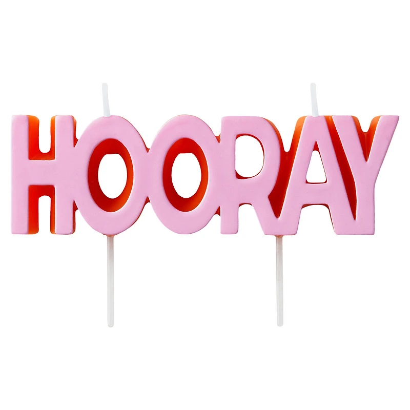 "Hooray" Pink Candle for only USD 6.99 | Hallmark