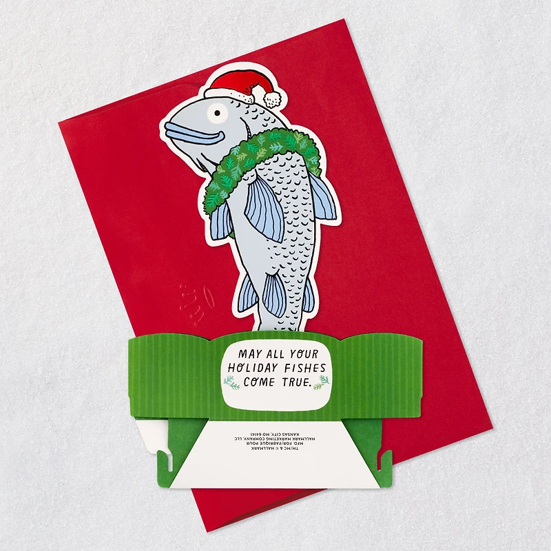 Christmas Cod Fish Pun Funny 3D Pop-Up Christmas Card for only USD 7.99 | Hallmark